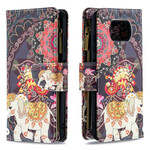 Xiaomi Poco X3 Elephant Zipper Pocket Skalmed dragkedja