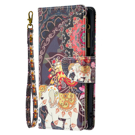 Xiaomi Poco X3 Elephant Zipper Pocket Skalmed dragkedja