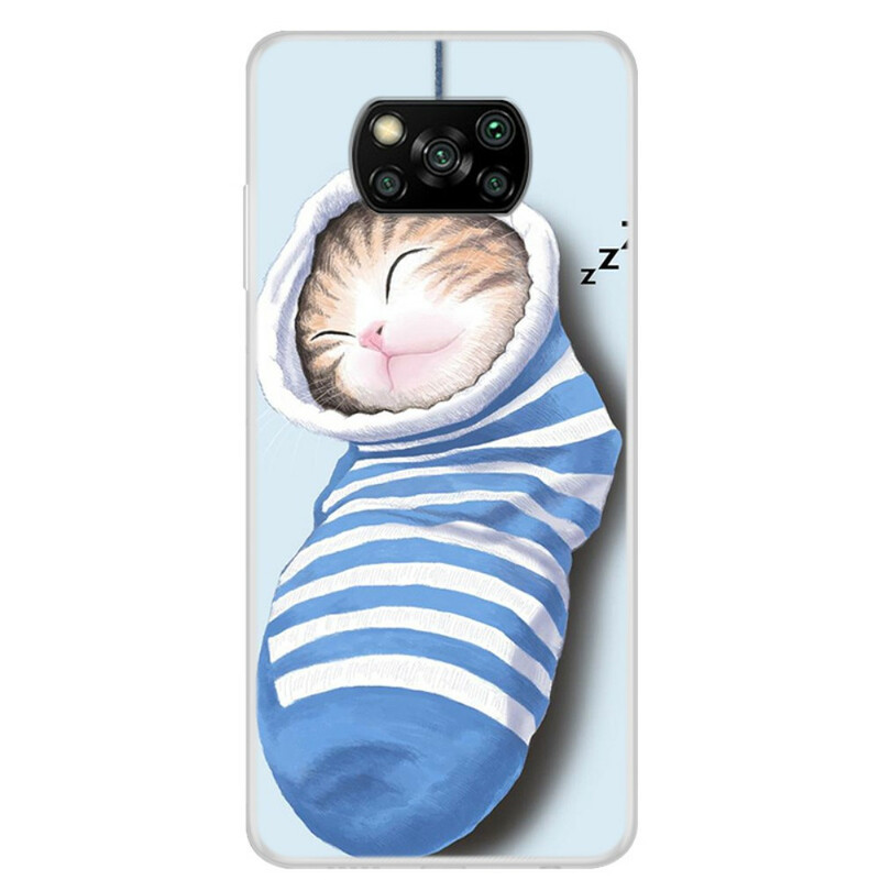 Xiaomi Poco X3 fodral Sleeping Kitten