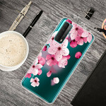 Huawei P smart Skal2021 stora rosa blommor