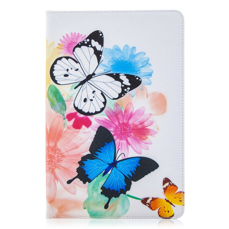 Samsung Galaxy Tab S7 fodral Akvarellfjärilar i vattenfärg