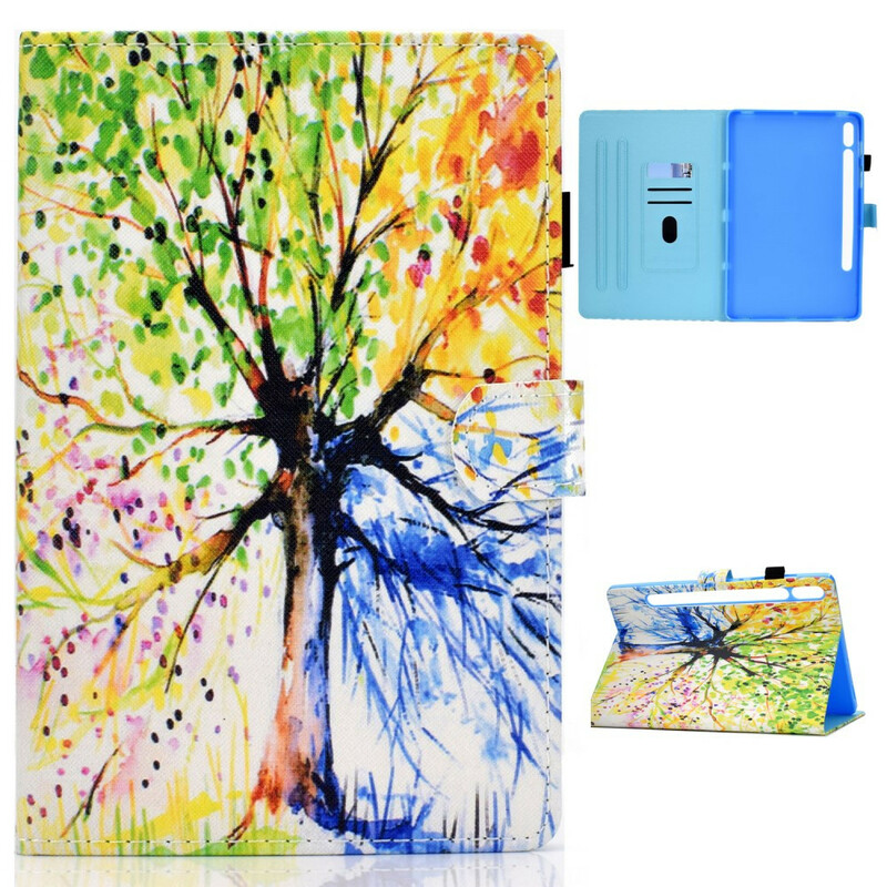 Samsung Galaxy Tab S7 fodral Akvarell träd