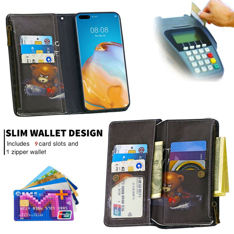 Huawei P40 Zipped Pocket Björn Case