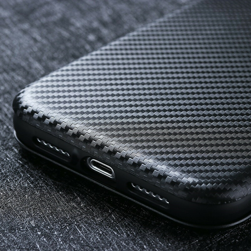 Flip Cover Realme 7 Pro Silikon Carbon färgad