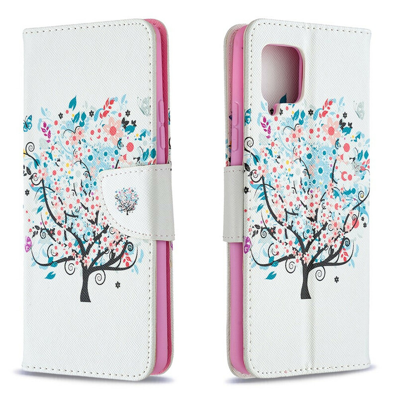 Samsung Galaxy A42 5G fodral med blommigt träd