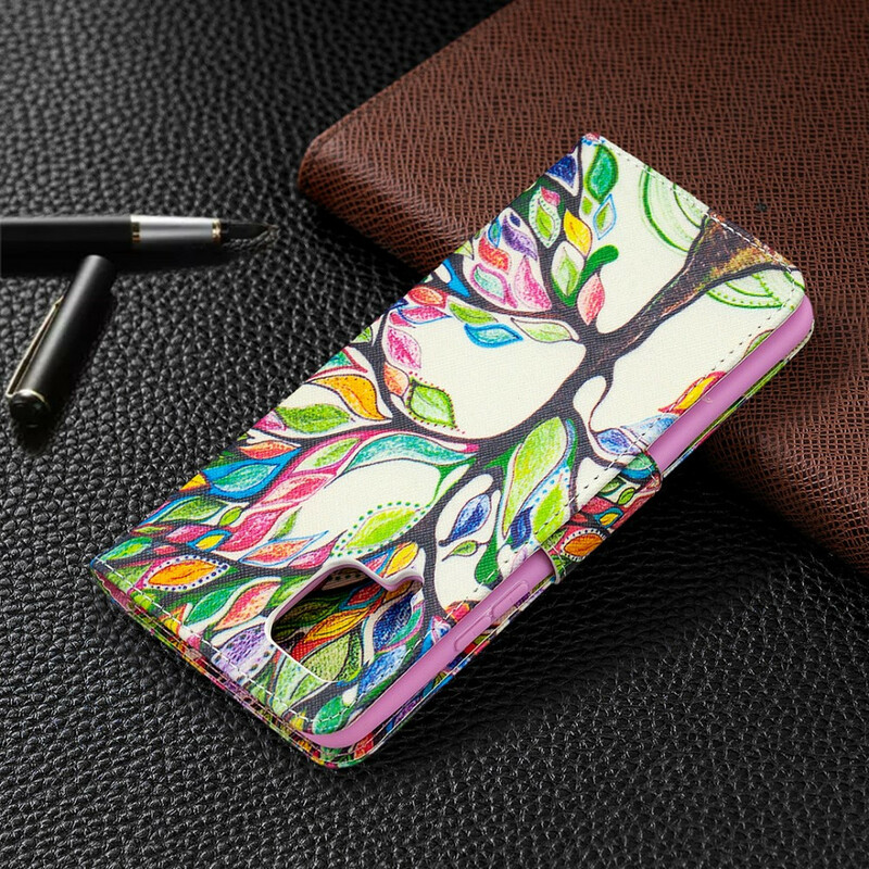 Fodral Samsung Galaxy A42 5G färgat träd