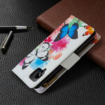 Samsung Galaxy A42 5G Fackelväska med dragkedja för fjärilar
