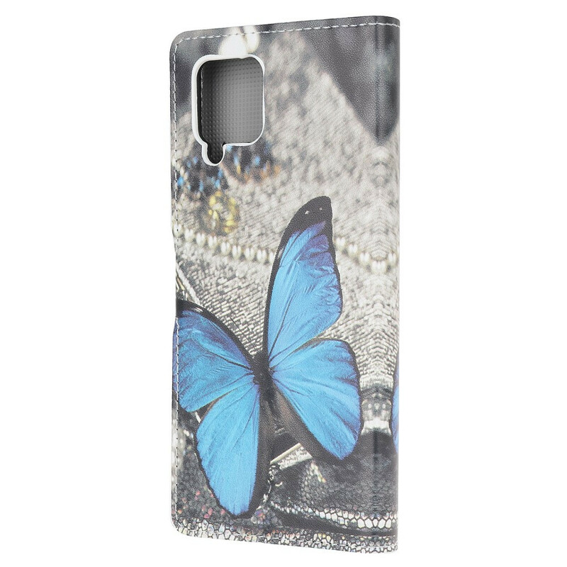 Samsung Galaxy A42 5G Butterfly fodral Prestige Blue