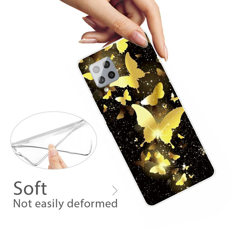 Samsung Galaxy A42 5G fodral Fjärilar