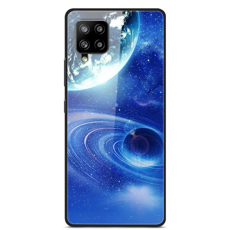 Samsung Galaxy A42 5G glas- och silikonfodral Planets