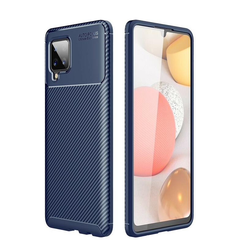Samsung Galaxy A42 5G Soft Skal Carbon Fiber Texture