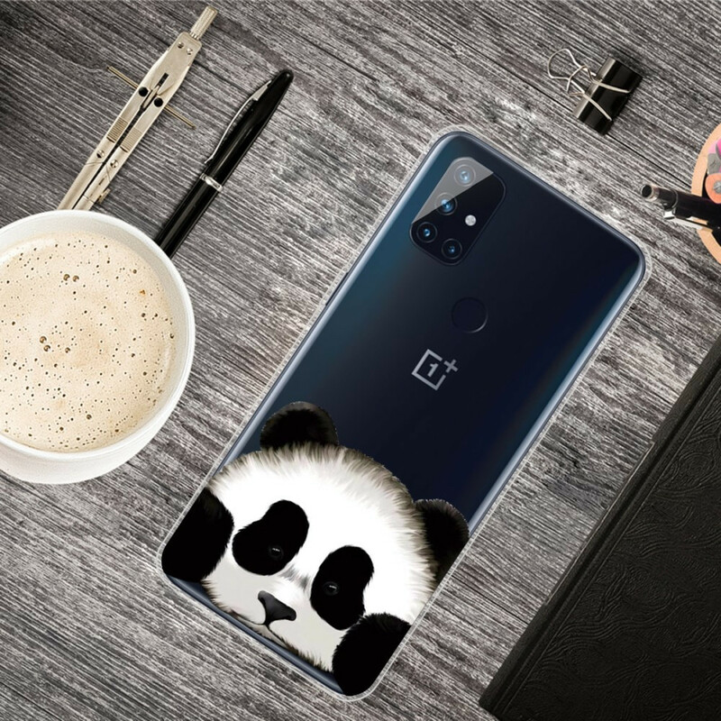 OnePlus Nord N10 Genomskinlig Panda Case