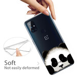 OnePlus Nord N10 Genomskinlig Panda Case