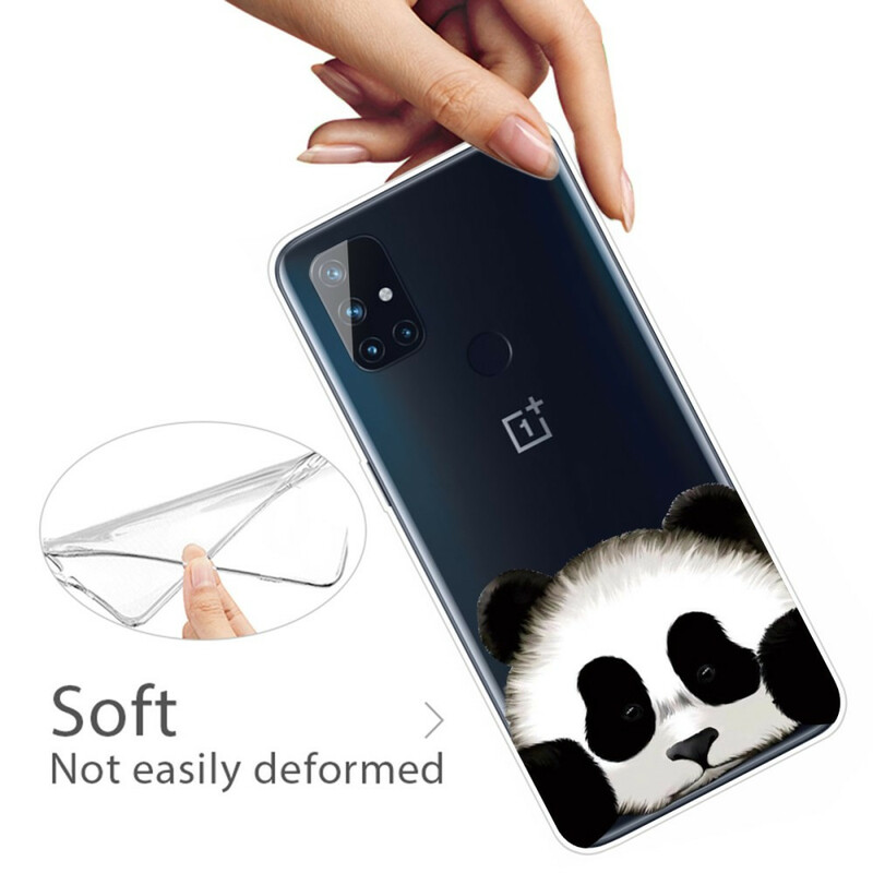 OnePlus Nord N10 Genomskinlig Panda Case