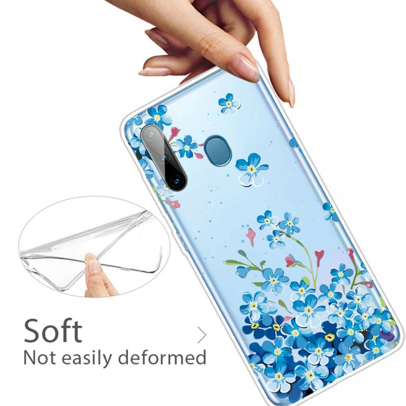 Samsung Galaxy M11 Blue Flowers fodral