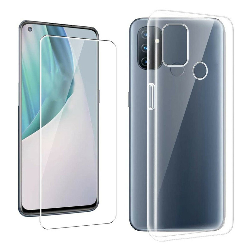 OnePlus Nord N100 SkalCombo Skaloch skärm av härdat glas