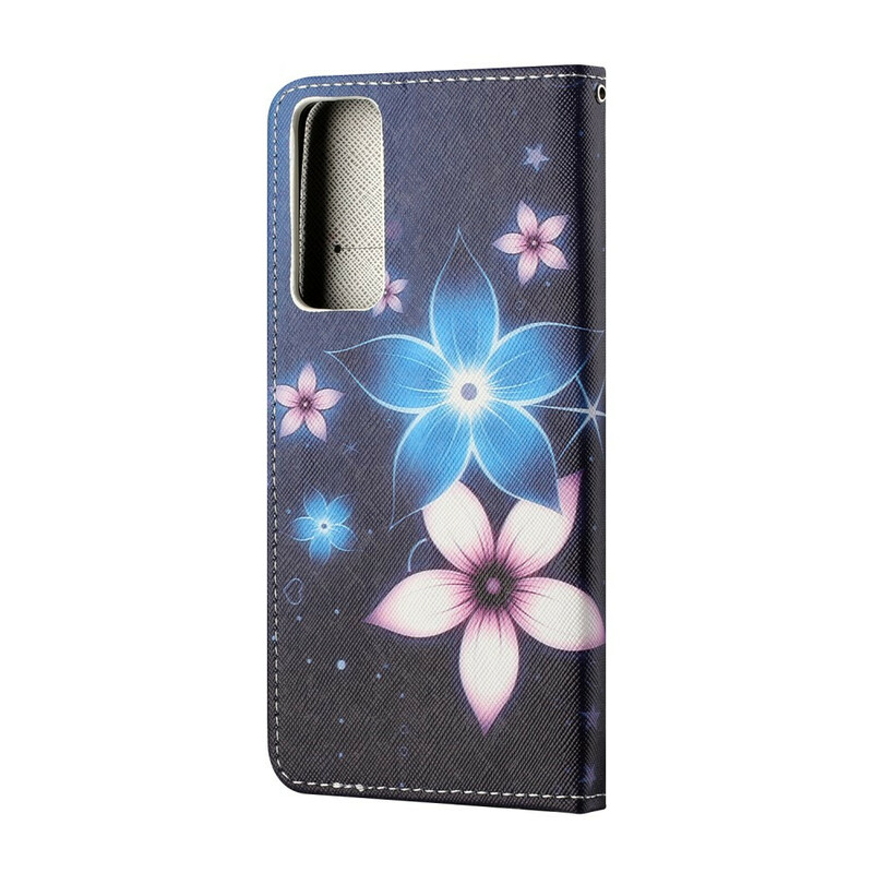 Fodral Huawei P Smart 2021 Lunar Flowers med rem