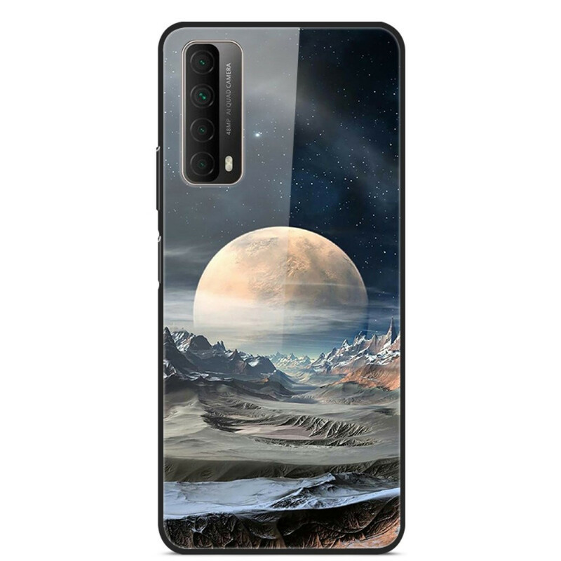 Huawei P Smart 2021 Tempererat glas Space Moon Case
