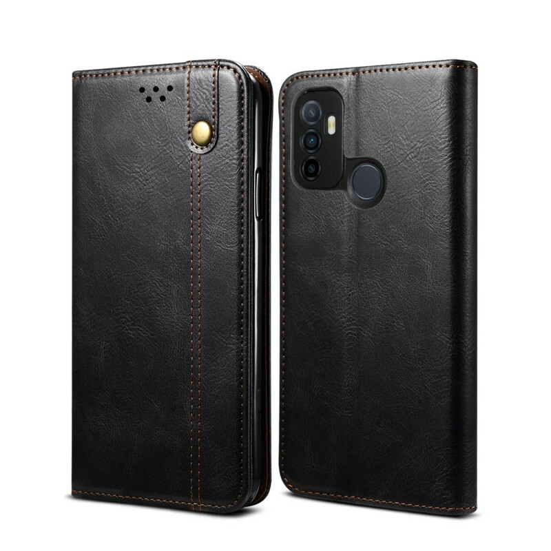 Flip Cover Oppo A53 / A53s Lädermaterial