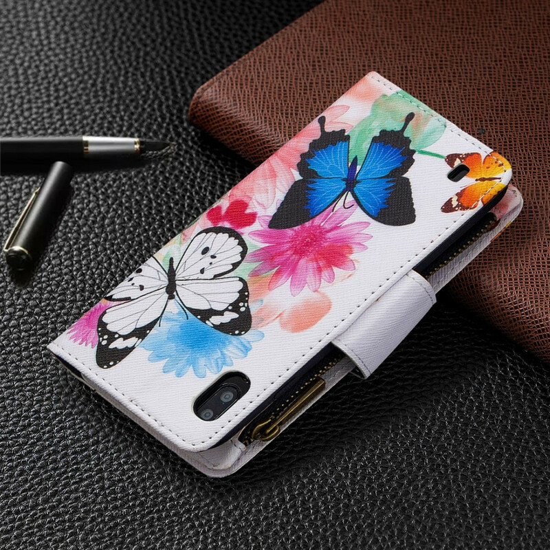 Samsung Galaxy A10 Zipped Pocket Butterflies