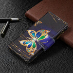 Samsung Galaxy A10 Fack med dragkedja Royal Butterfly Case