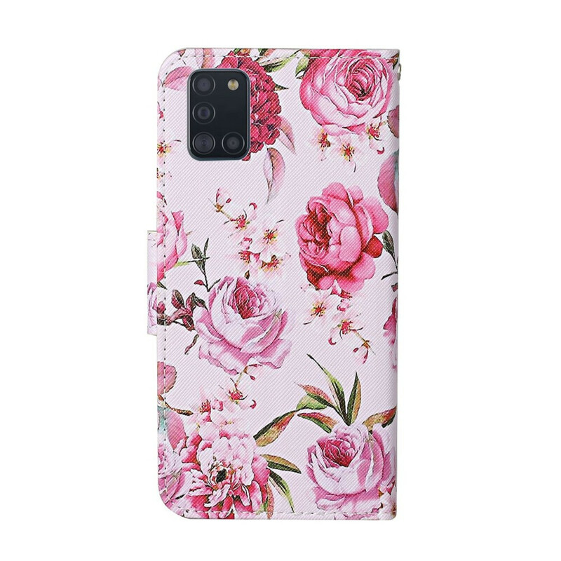 Samsung Galaxy A31 fodral Magistral Flowers med band