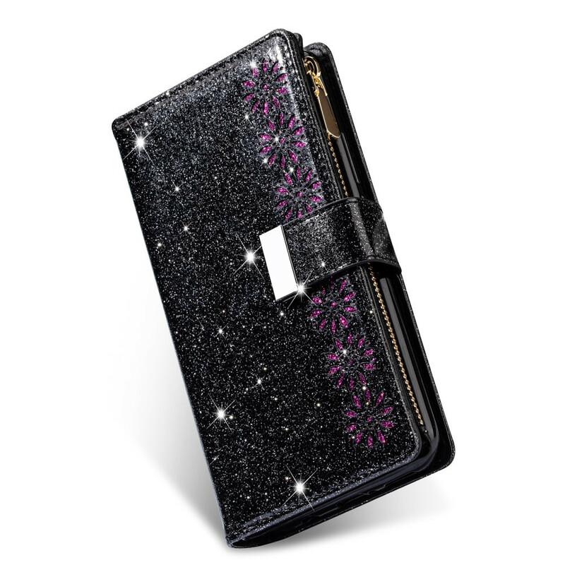 Samsung Galaxy A31 Glitter Wallet Zip Case