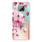 Samsung Galaxy A31 litet fodral med rosa blommor