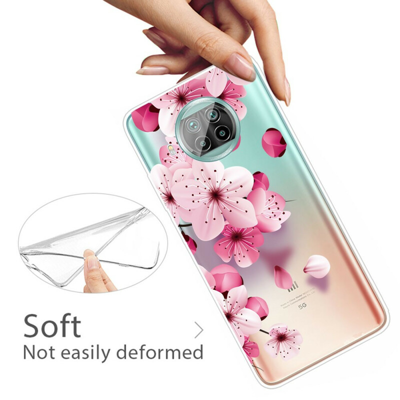 Samsung Galaxy A31 litet fodral med rosa blommor
