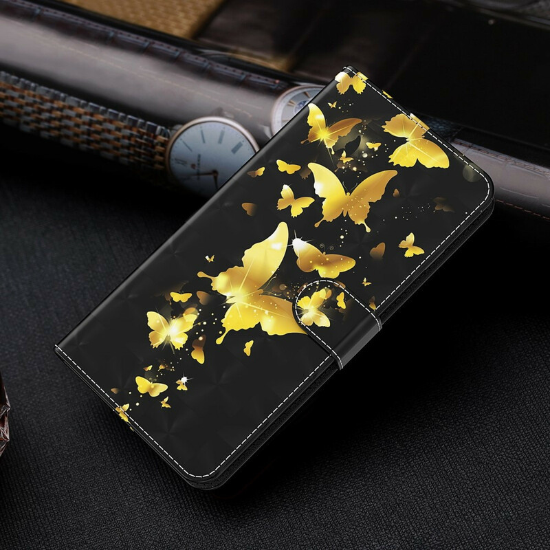 Xiaomi Mi 10T Lite 5G / Redmi Note 9 Pro 5G fodral gul fjärilar