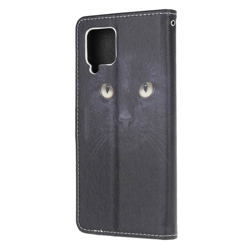 Samsung Galaxy A12 Black Cat Eyes Rem Case