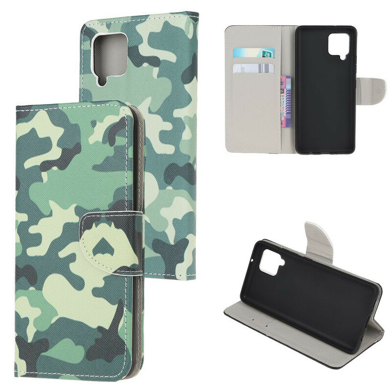 Samsung Galaxy A12 militärfodral i kamouflage