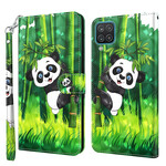 Samsung Galaxy A12 Panda och bambufodral