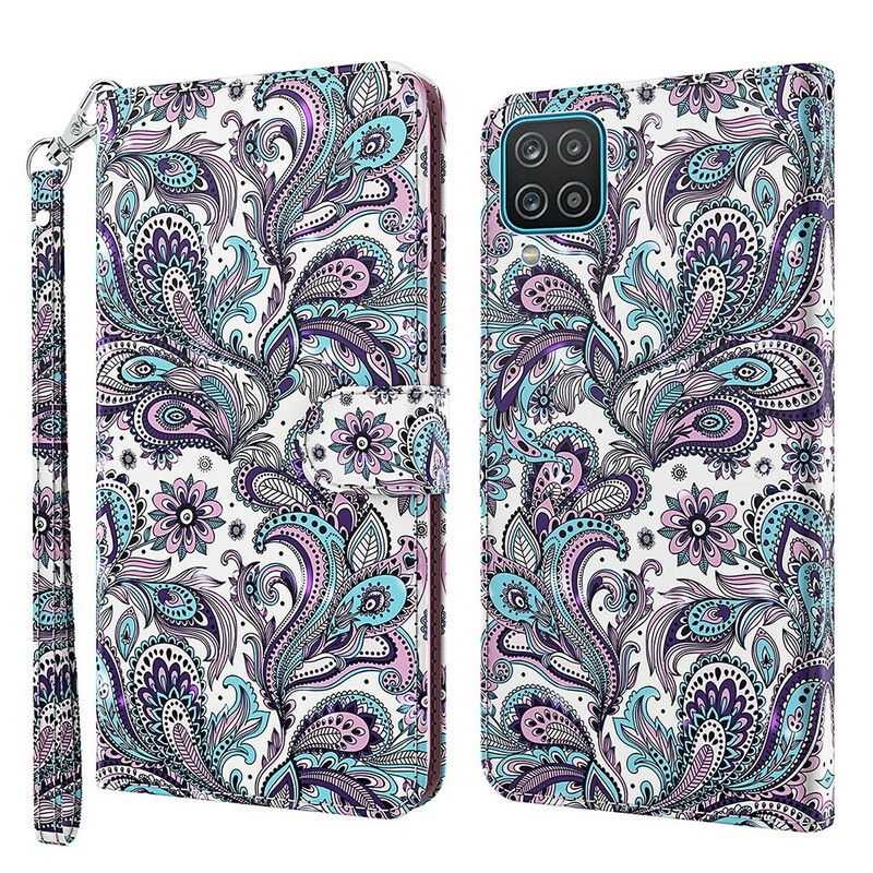 Fodral Samsung Galaxy A12 Blommor Mönster