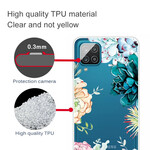 Samsung Galaxy A12 Clear Watercolour Flower Case