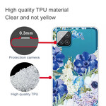 Samsung Galaxy A12 Clear Watercolour Flower Case