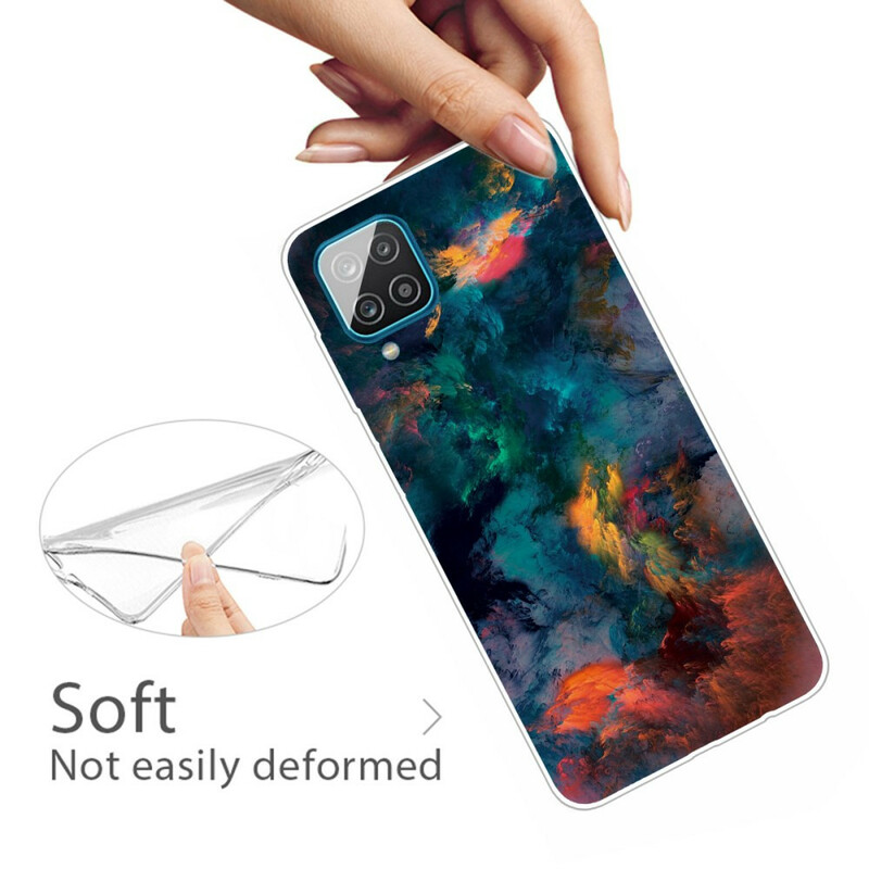 Samsung Galaxy A12 fodral Färgade moln