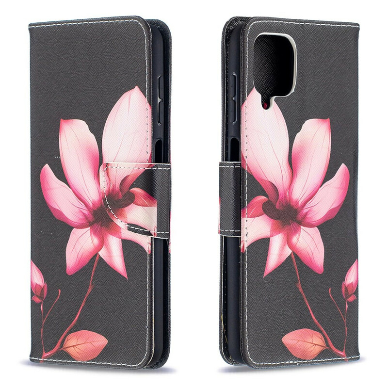 Samsung Galaxy A12 fodral Rosa blomma