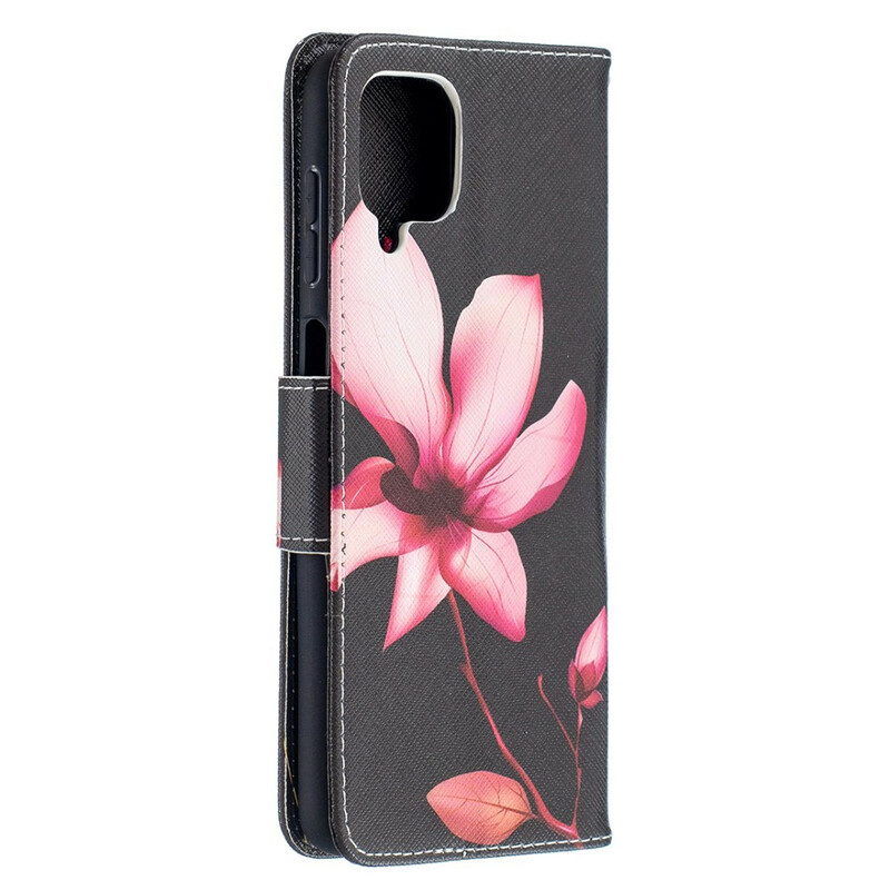 Samsung Galaxy A12 fodral Rosa blomma