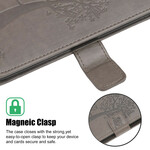 Samsung Galaxy A12 Väska med träd och uggla med band