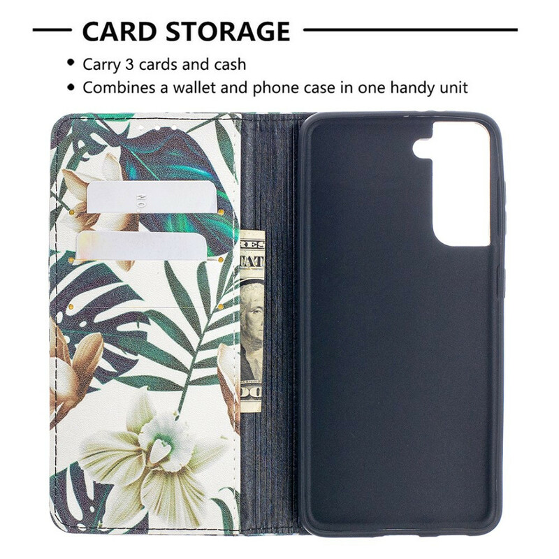 Flip Cover Samsung Galaxy S21 5G Leaves