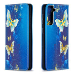 Flip Cover Samsung Galaxy S21 5G Färgade fjärilar