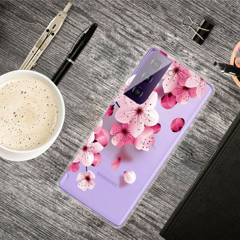 Samsung Galaxy S21 5G fodral Small Pink Flowers