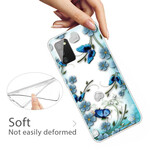 Samsung Galaxy A02s Clear SkalFjärilar och blommor Retro