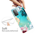 Samsung Galaxy A72 5G Clear Watercolour Flower Case