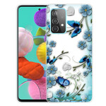 Samsung Galaxy 72 5G fodral Fjärilar och blommor Retro