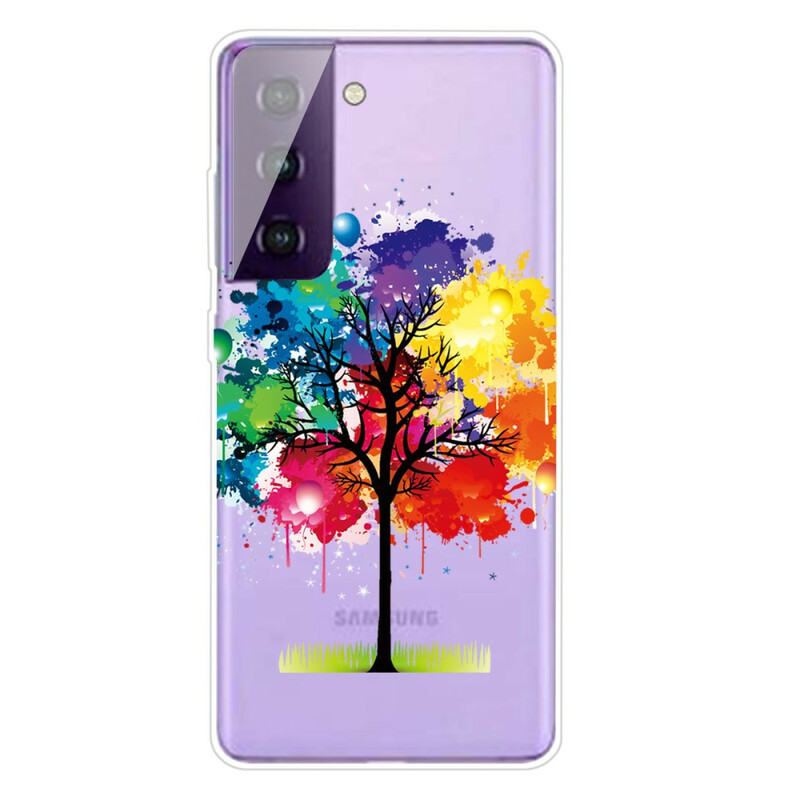 Samsung Galaxy S21 5G fodral med akvarellfärgat träd