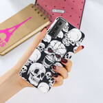 Samsung Galaxy S21 5G Försiktighet Skulls Fluorescent Case