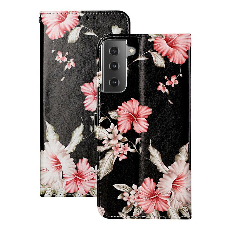 Samsung Galaxy S21 5G fodral med blommor