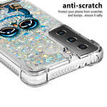 Samsung Galaxy S21 5G fodral Miss Owl Glitter